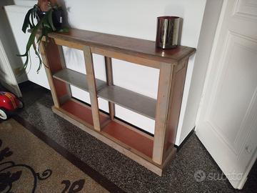 Consolle/libreria vintage legno