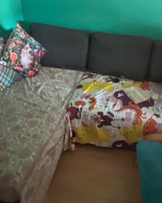 Divano letto tre posti a L