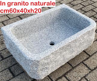 Lavello lavandino per cucina in pietra 60 cm 1