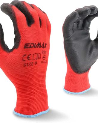 EDIMAX 12 Paia Guanti Antitaglio Livello 2 PU
