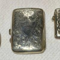 Porta sigarette, fiammiferi e profumo argento 800