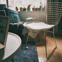 sedia design wire acciaio