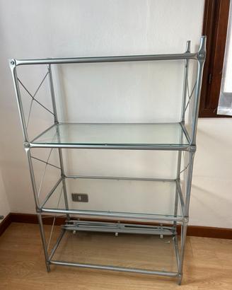 Libreria vetro acciao