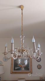 Lampadario in vetro soffiato