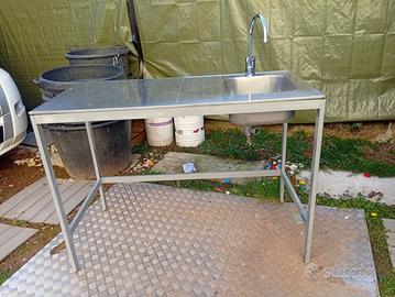 Lavandino in acciaio