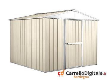 Casetta porta attrezzi lamiera 276x260 cm avorio