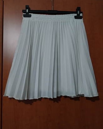 Gonna bianca plissettata