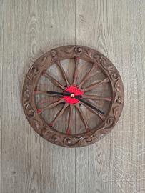 Ruota di Carretto Siciliano in legno, splendido e 