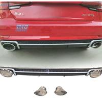DIFFUSORE PER AUDI A4 B9 16- LOOK RS4 TERMINALI DI