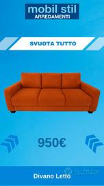 Divano letto Queen Size  L 208 cm