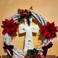 Natale ghirlanda con natività 