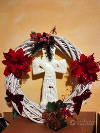 Natale ghirlanda con natività 