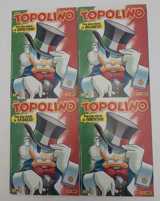 TOPOLINO - Lotto di 11 albi con storia in dialetto