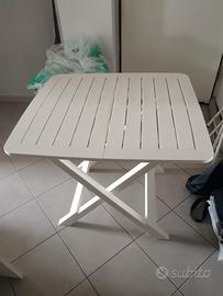 tavolo bianco di plastica pieghevole 