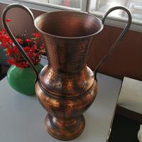 Vaso in rame martellato con manici - h 60 cm