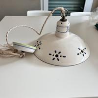 Lampadario in ceramica bianco