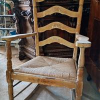 sedia dondolo antica 