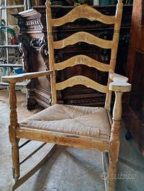 sedia dondolo antica 