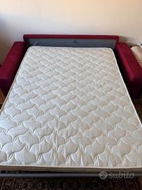 Divano letto 3 posti, rete e materasso