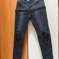 Jeans neri skinny Noisy May con toppe – Taglia 28