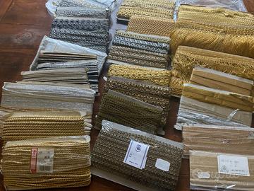 Passamanerie oro e argento  per arredi e bricolage
