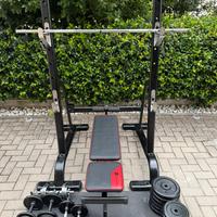 Set palestra: Panca+Rack+bilanciere+manubri+pesi