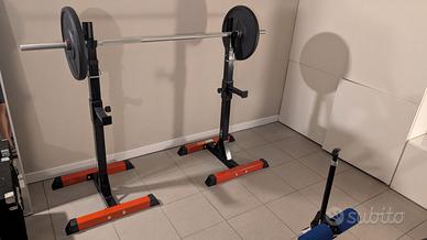 Set Completo Bilanciere Pesi  Supporti Sicurezze