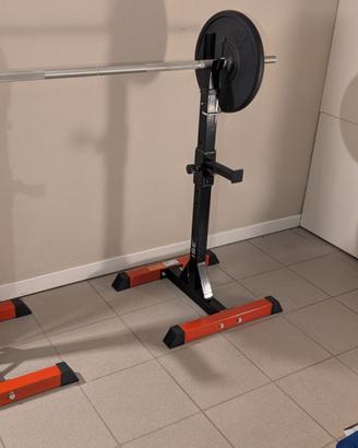 Set Completo Bilanciere Pesi  Supporti Sicurezze
