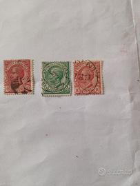 3 francobolli del regno d'Italia del 1901/06