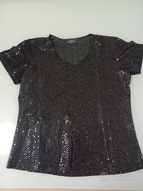 Maglia con paillettes taglia M
