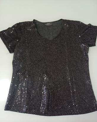 Maglia con paillettes taglia M