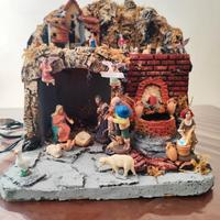 Presepe artigianale con pompa riciclo acqua 