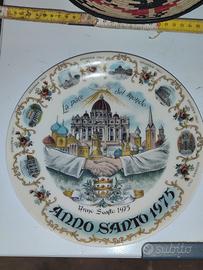 Piatto souvenir per la pace nel mondo anno santo 1