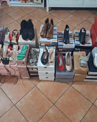 Lotto 64 Paia Scarpe Donna Estive-stock rivendita 