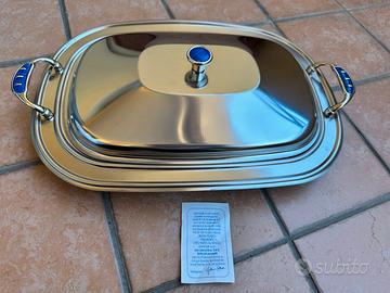 Vassoio con coperchio acciaio inox