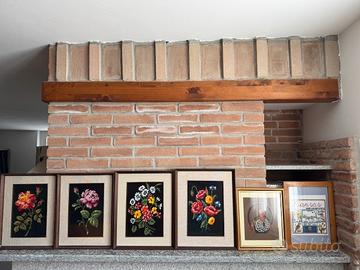 4 quadri punto erba e 2 quadri punto croce