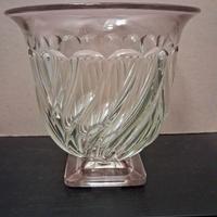 Cachepot in vetro rosato