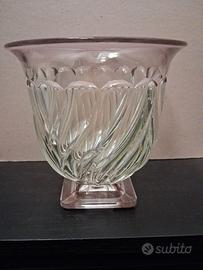 Cachepot in vetro rosato