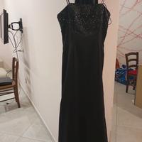 vestito da cerimonia in raso con tulle,e stola