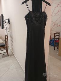 vestito da cerimonia in raso con tulle,e stola