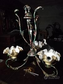 lampadario vintage ferro