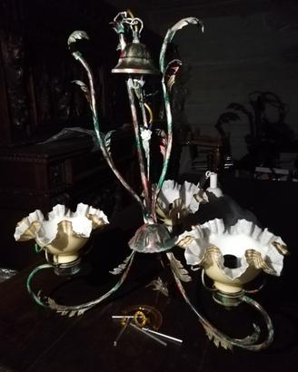 lampadario vintage ferro