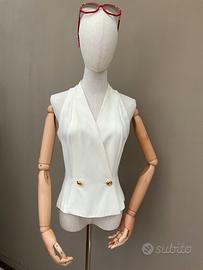 TOP incrociato bianco