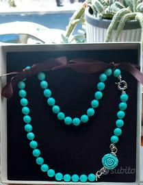 collana in pasta di turchese 