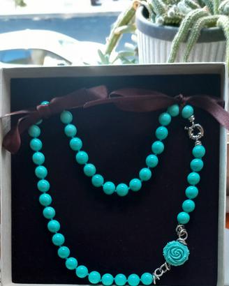 collana in pasta di turchese 