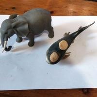 due animali giocattolo in gomma morbida anti stres