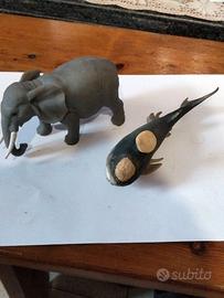 due animali giocattolo in gomma morbida anti stres