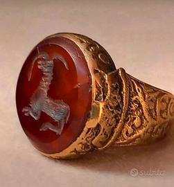 vecchio anello sigillo afghano mm 18,5 