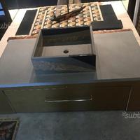 Piano in pietra serena con lavabo