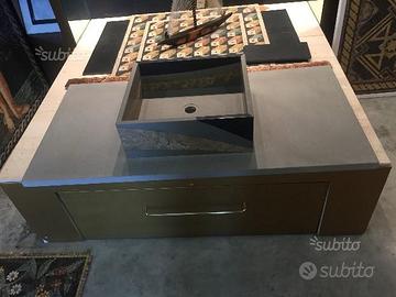 Piano in pietra serena con lavabo